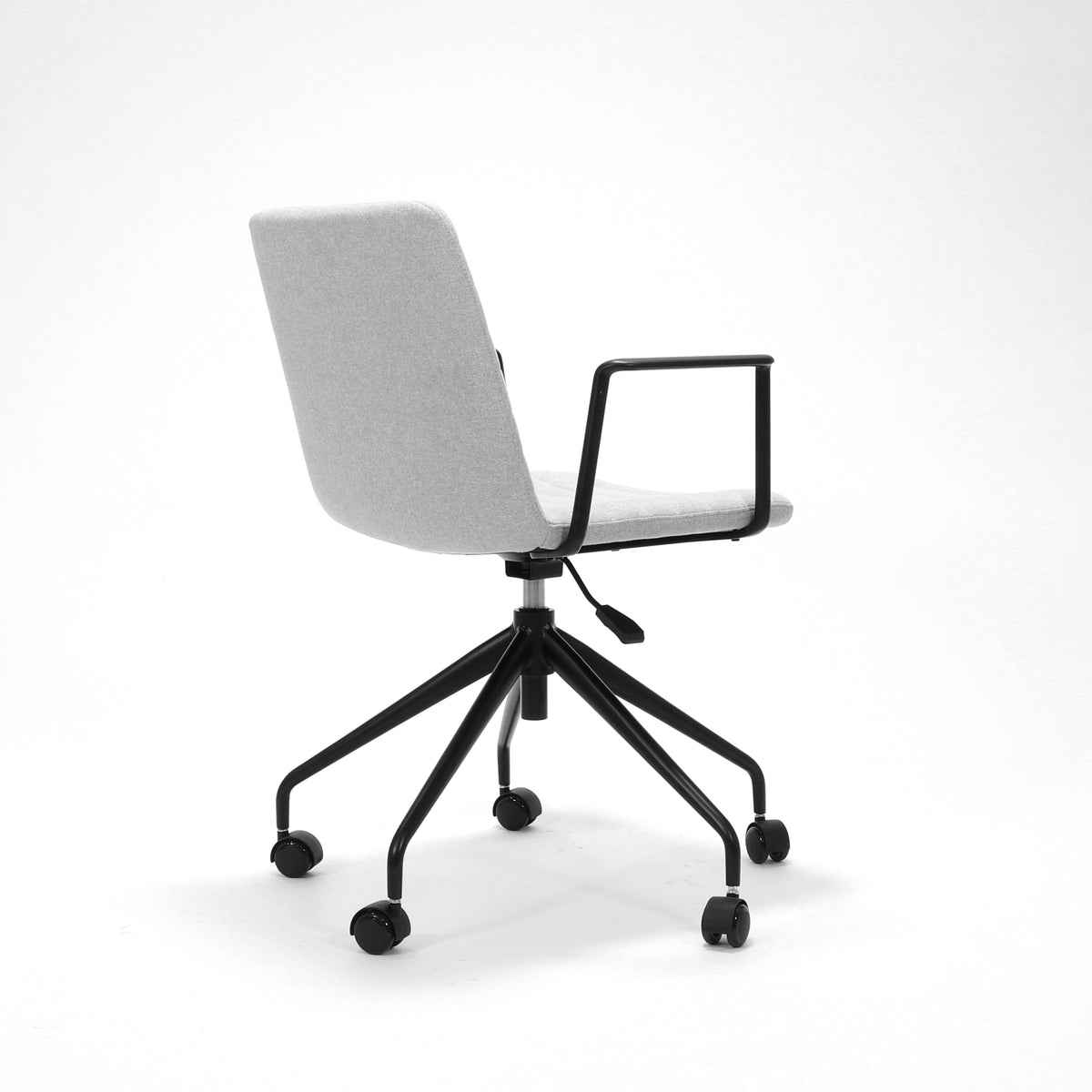 Rapidline Pixel 5 Star Breakout and Meeting Chair with Arms Light Grey Fabric / Black Base
