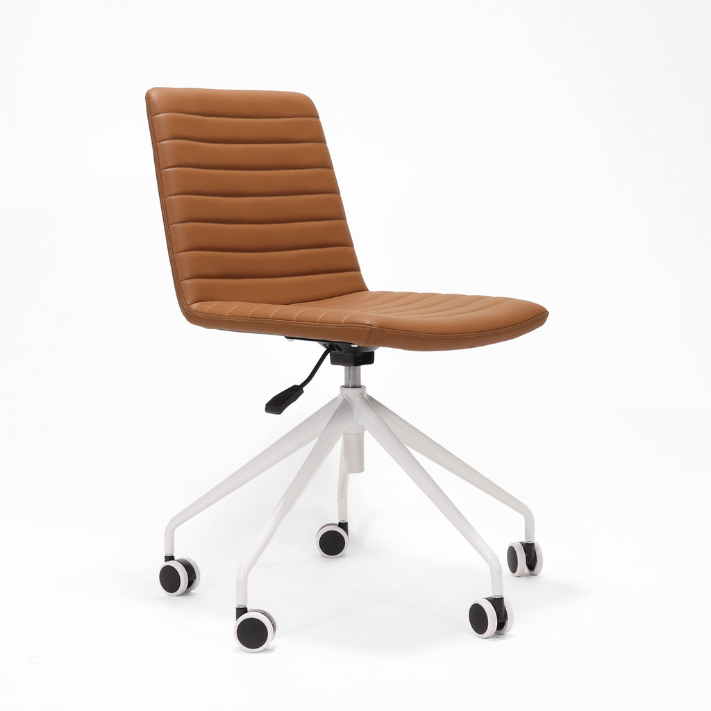 Rapidline Pixel 5 Star Breakout and Meeting Chair Amber PU / White Base