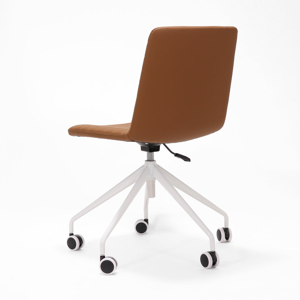 Rapidline Pixel 5 Star Breakout and Meeting Chair Amber PU / White Base