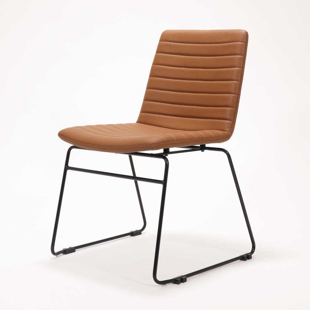 Rapidline Pixel Sled Base Breakout and Visitor Chair Amber PU / Black Base