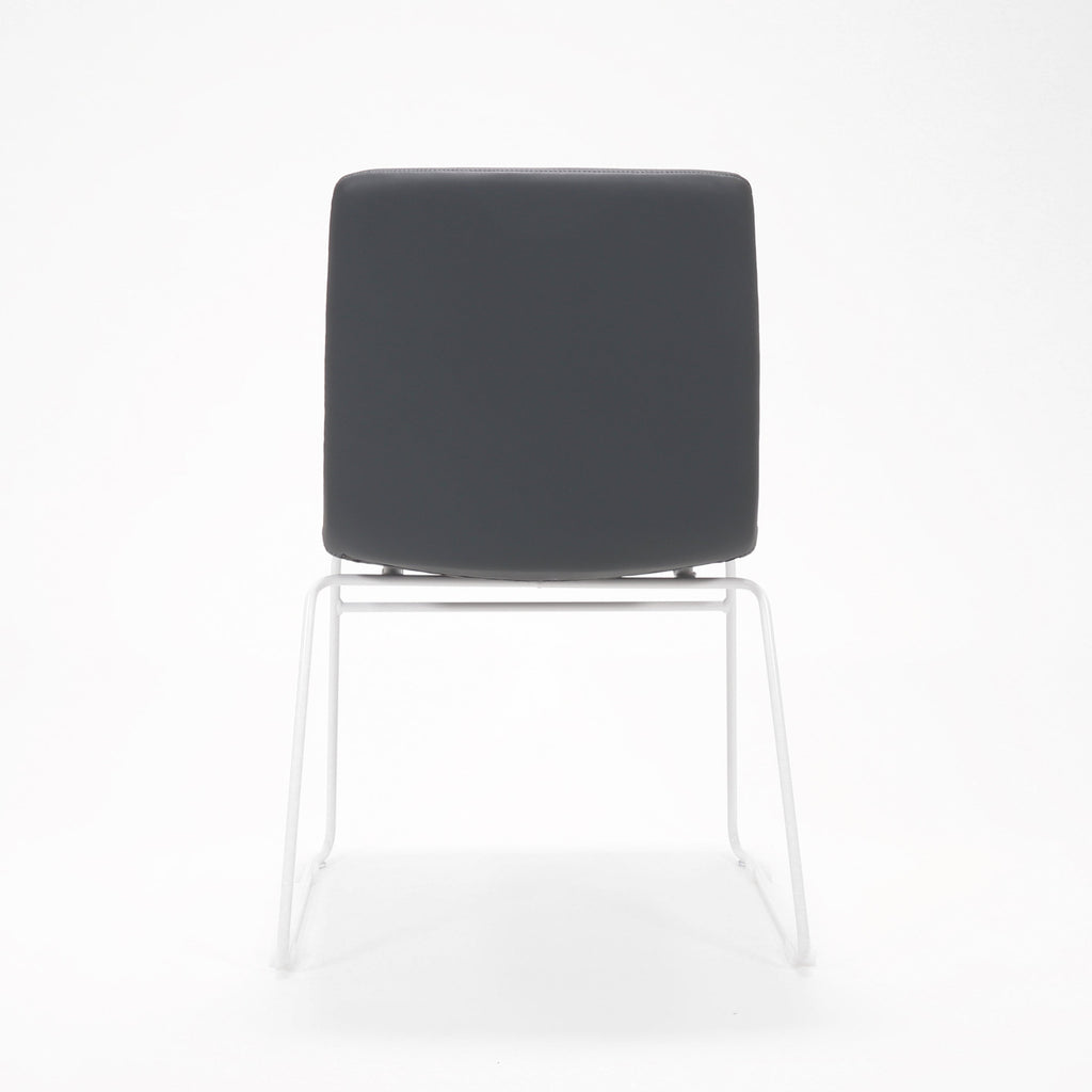 Rapidline Pixel Sled Base Breakout and Visitor Chair French Navy PU / White Base