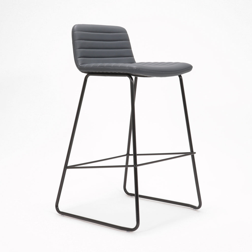 Rapidline Pixel Bar High Stool 730mm Height French Navy PU / Black