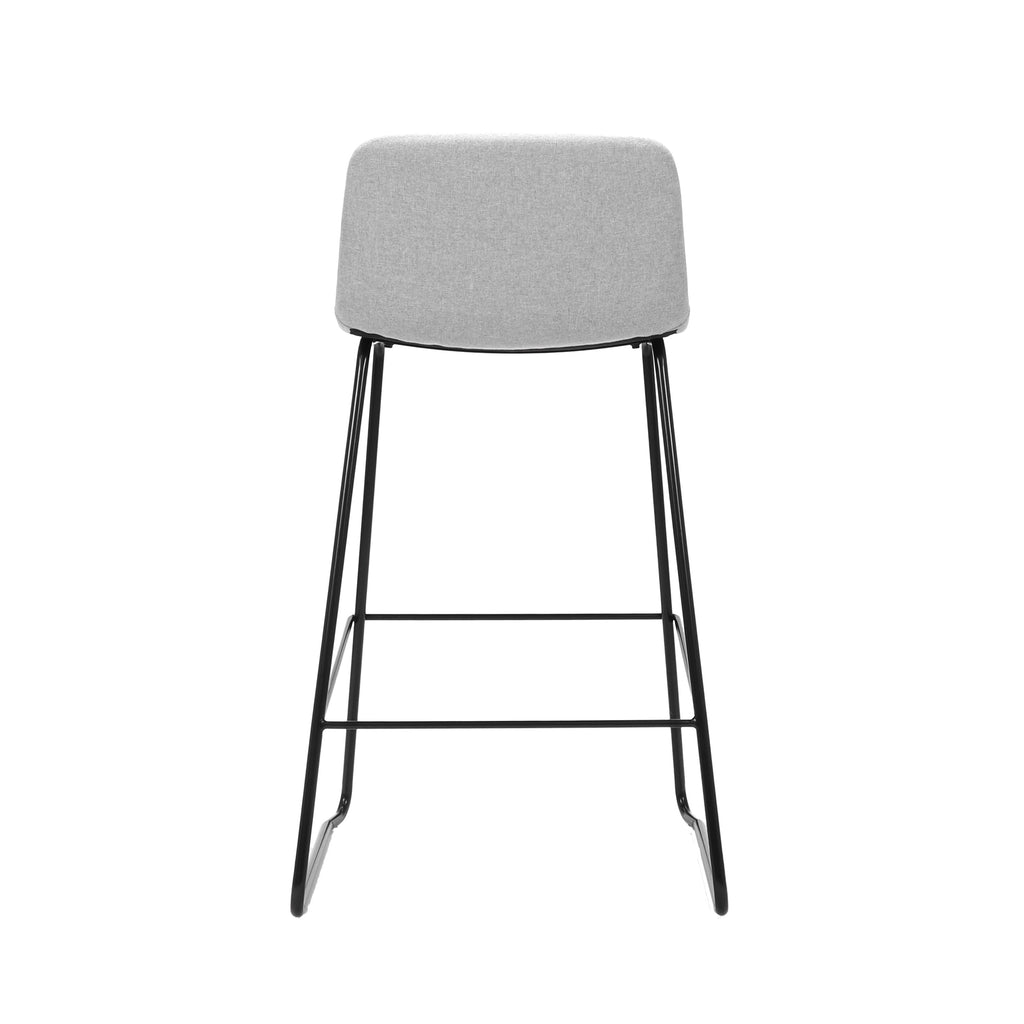 Rapidline Pixel Bar High Stool 730mm Height Light Grey Fabric / Black