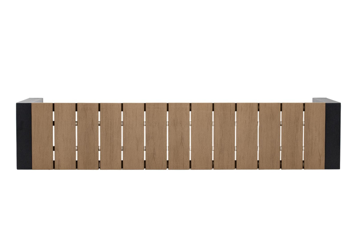 Rapidline Ridge Outdoor Bench Seat 2140 x 350mm European Oak / Black