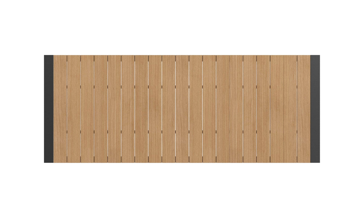 Rapidline Ridge Outdoor Table 2300 x 900mm European Oak / Black