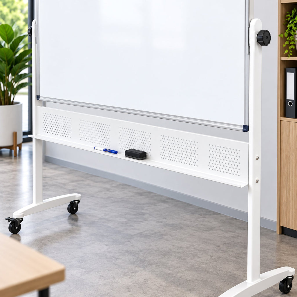 Rapidline Standard Mobile Magnetic Whiteboard 1500 x 900mm Aluminium Frame