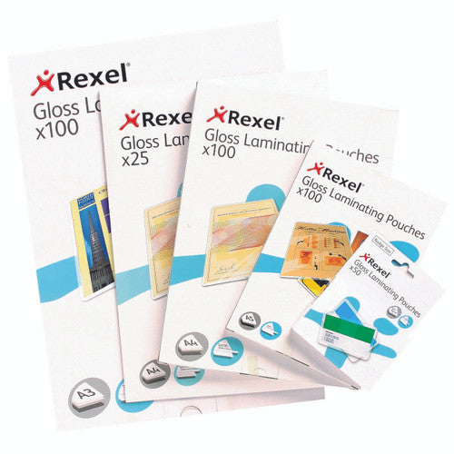Rexel A4 Laminating Pouches 2x125 Micron Gloss Pack of 100