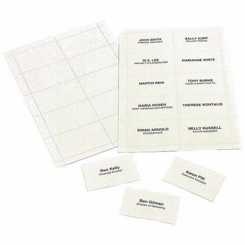 Rexel Convention Badge Insert Card White Pack of 250