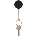 Rexel Retractable Metal Key Holder Nylon Cord with Key Ring Black