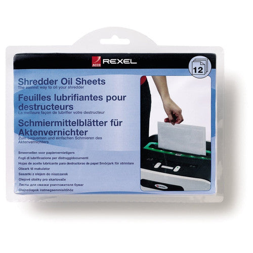 Rexel Shredder Oil Sheets Pack of 12