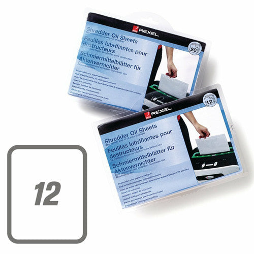 Rexel Shredder Oil Sheets Pack of 12