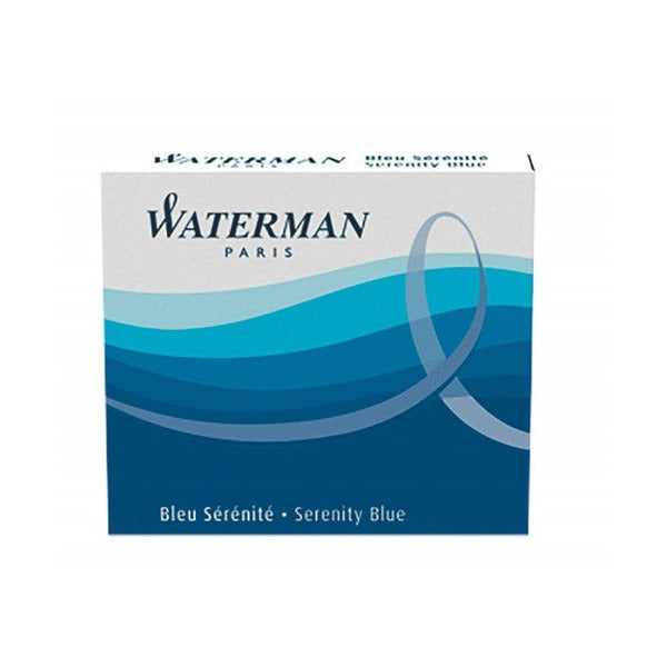 Waterman Fountain Pen Cartridges Flo Blue 6 Pack in Box