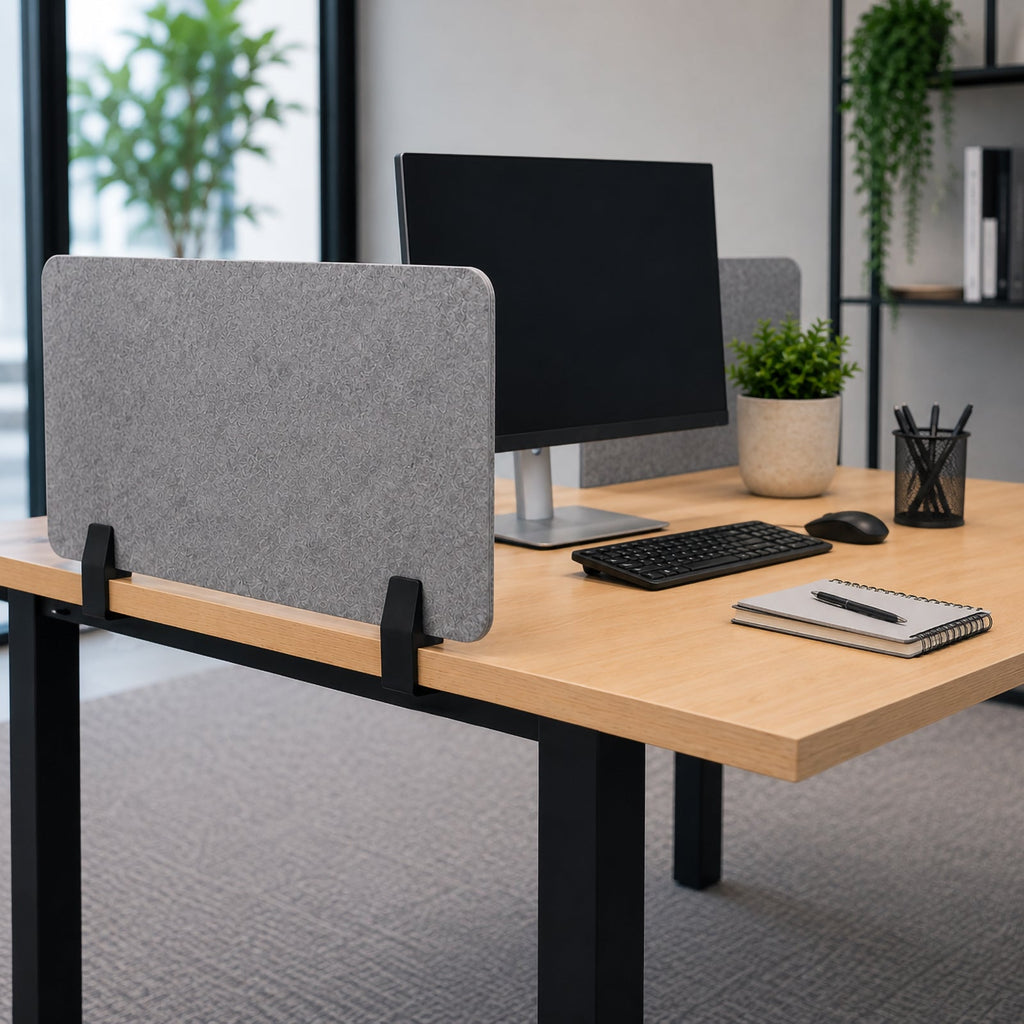 SANA Desk Screen Clamps Type 2 Side Mount Matte Black Pack 2