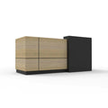Rapidline Sempre Reception Counter 2400 x 950mm Natural Oak / Black