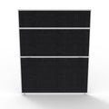 Rapidline Shush30 Plus Screen 1200 x 30 x 1500mm Black Fabric / White