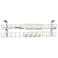 Rapidline Dual Tier Cable Basket Kit 1550mm 4 GPO 4 Data 2.5m Interconnecting Lead White