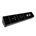 Rapidline Athena Power Rail Kit 2 GPO 2 Data Provisions 600mm Lead Black