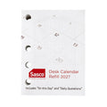 Sasco 2027 Desk Calendar Refill Side Opening 102 x 76mm