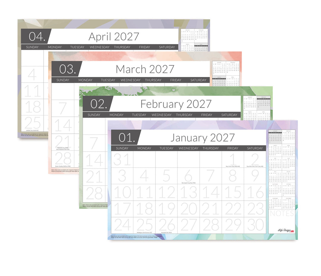Sasco Life Design Nova Desk Planner 2027 450 x 276mm