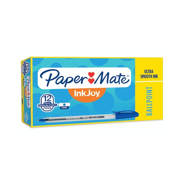 Papermate Inkjoy 50ST/100ST Capped Ballpoint Pen Medium Blue Box of 12