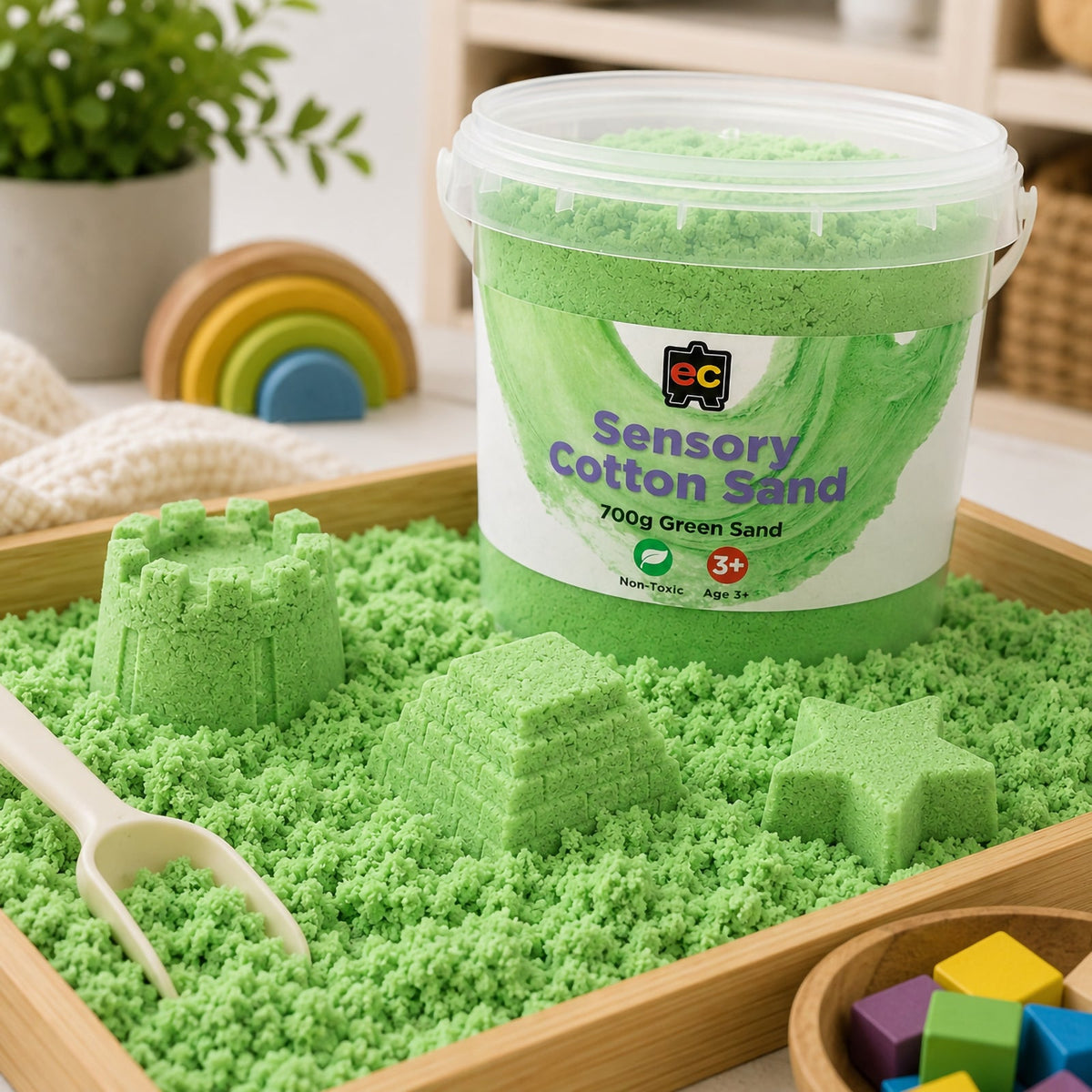 Sensory Cotton Sand 700g Green