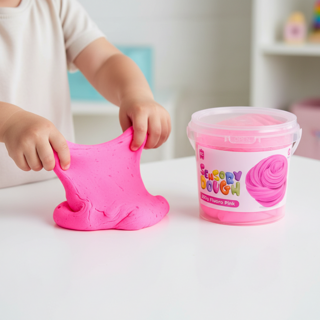 Sensory Dough 250g Fluoro Pink
