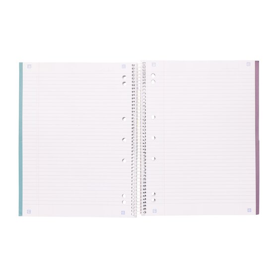 Spirax 2 Subject Spiral Notebook A4 Side Opening 250 Pages