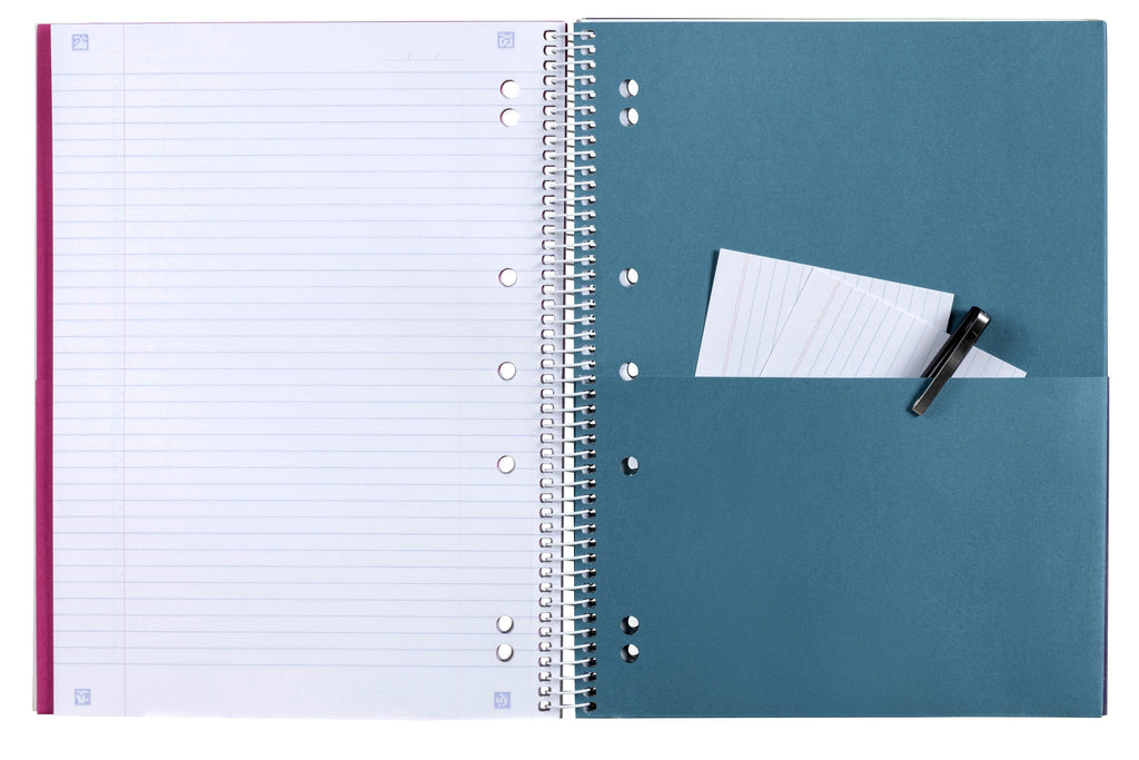 Spirax 5 Subject Spiral Notebook A4 Side Opening 250 Pages