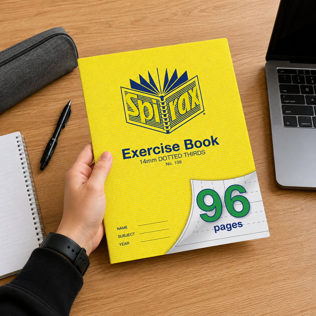 Spirax 109 Exercise Book A4 96 Page 14mm Dotted Thirds Pack 10