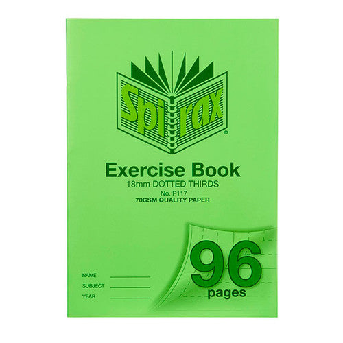 Spirax Exercise Book A4 18mm Dotted Thirds 96 Page
