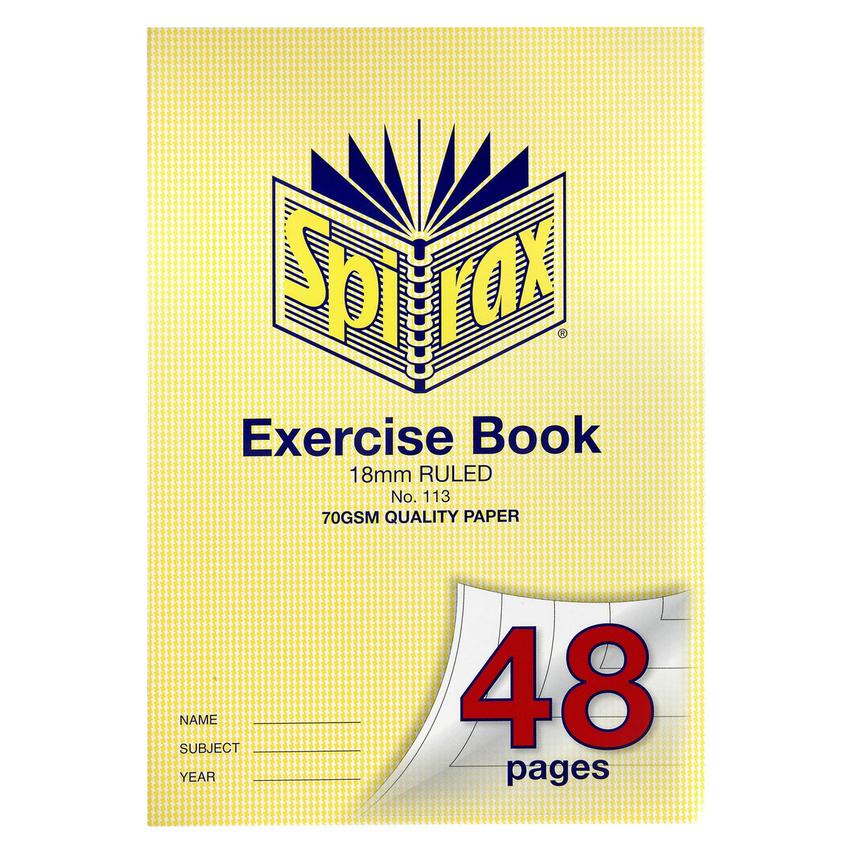 Spirax 113 Exercise Book A4 48 Page 18mm Ruled