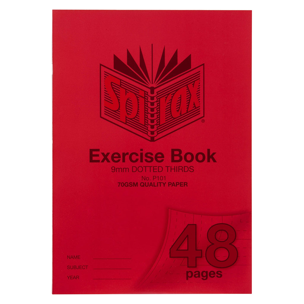 Spirax P101 Exercise Book A4 48 Page 9mm Dotted Thirds