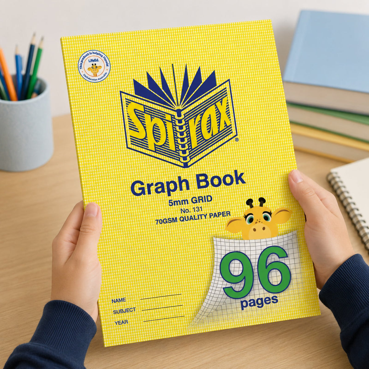 Spirax 131 Graph Book A4 96 Page 5mm Pack 10