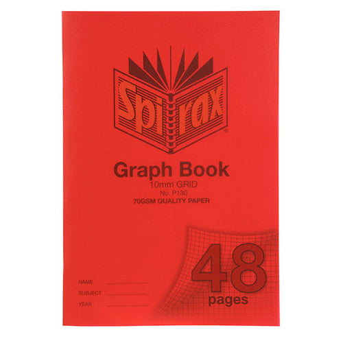 Spirax Graph Book A4 10mm Grid 48 Pages