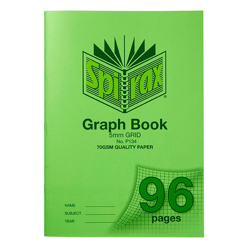 Spirax Graph Book A4 5mm Grid 96 Pages