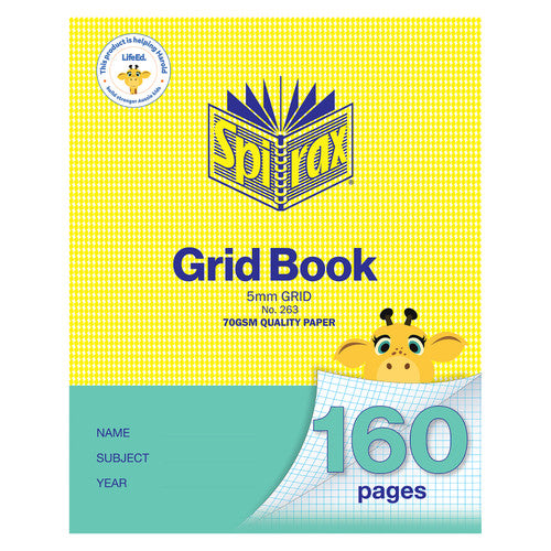 Spirax 263 Grid Book 225 x 175mm 160 Page 5mm