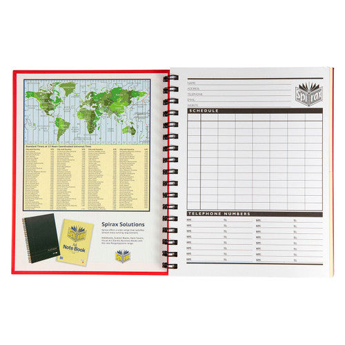 Spirax Hardcover Notebook 225x175mm 200 Pages Assorted Colours Box of 4