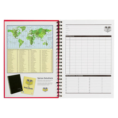 Spirax Hardcover Notebook A4 200 Page Red