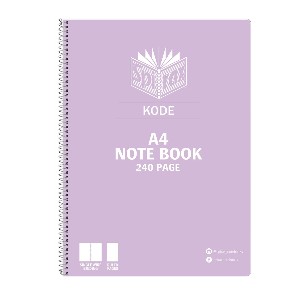 Spirax Kode Metallic Notebook A4 240 Page Assorted Box of 15