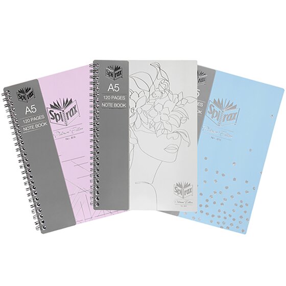 Spirax Platinum Notebook A5 120 Page Assorted Pack of 12