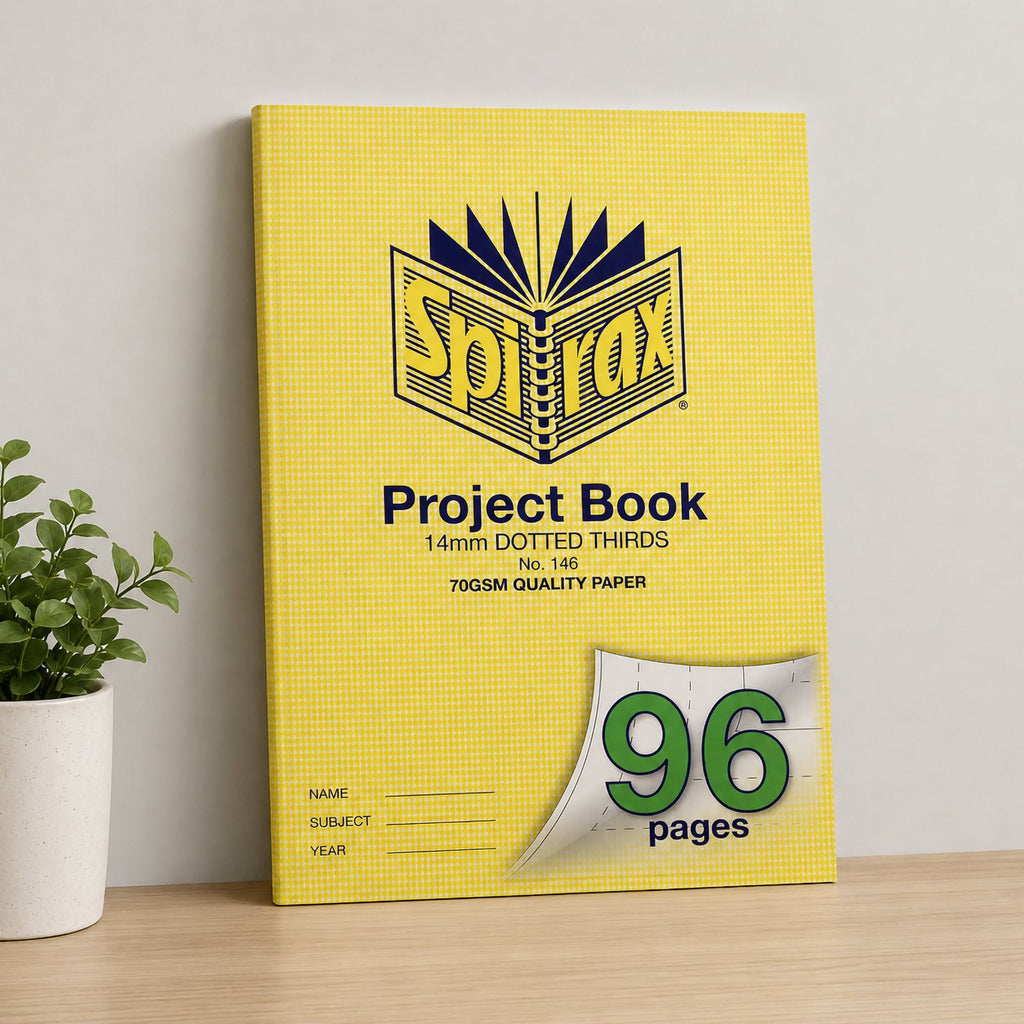 Spirax 146 Project Book A4 96 Page 14mm Dotted Thirds Pack 10