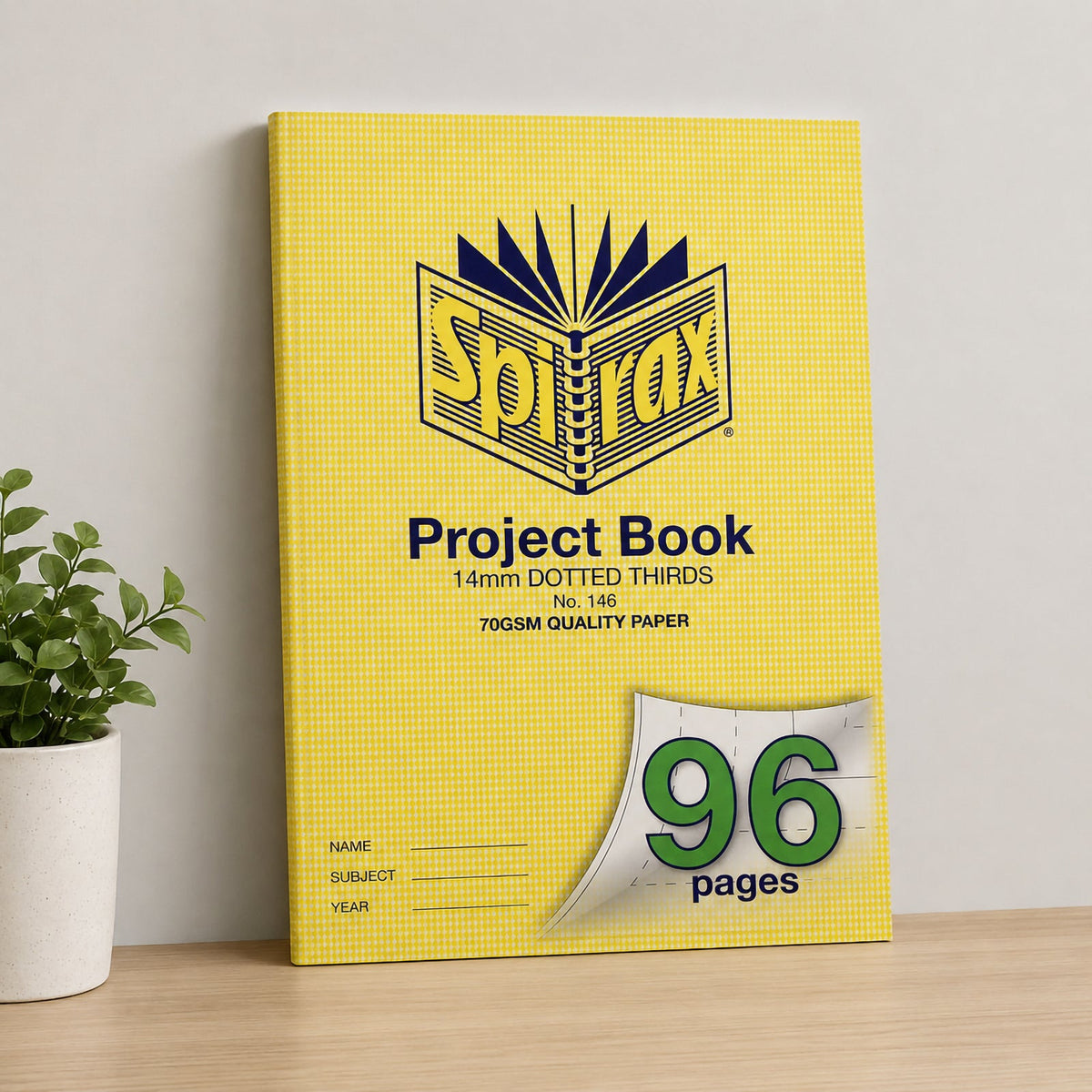 Spirax 146 Project Book A4 96 Page 14mm Dotted Thirds Pack 10