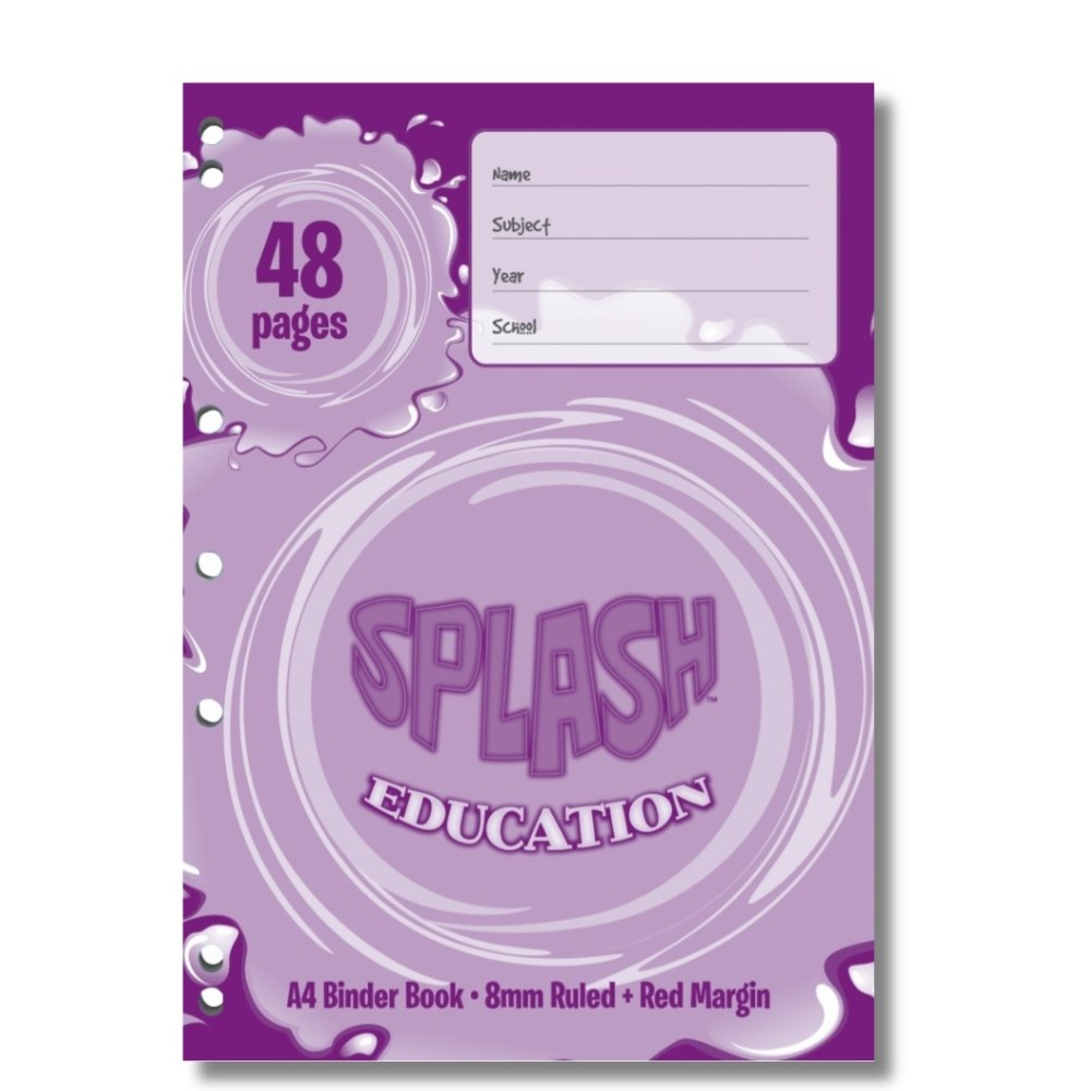 The Note Group Splash Binder Book 48 Page A4 8mm Ruled