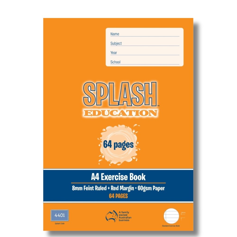The Note Group Exercise Book 64 Page A4 8mm Ruled