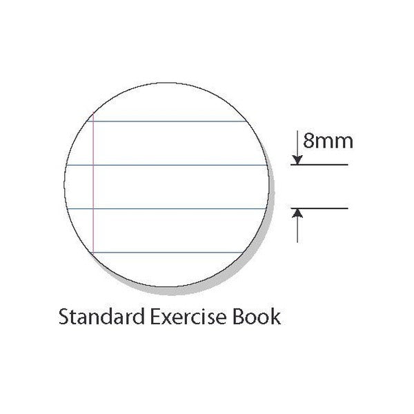 Splash Education Exercise Book 96 Page 8mm Ruled 9 x 7 Inch Pack of 10