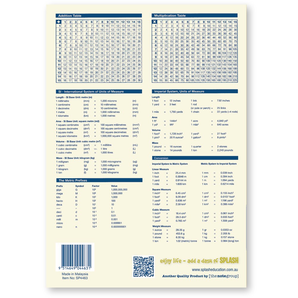 The Note Group Splash Exercise Book A4 96 Page QLD Year 3/4 Ruled Board Cover Pack of 10