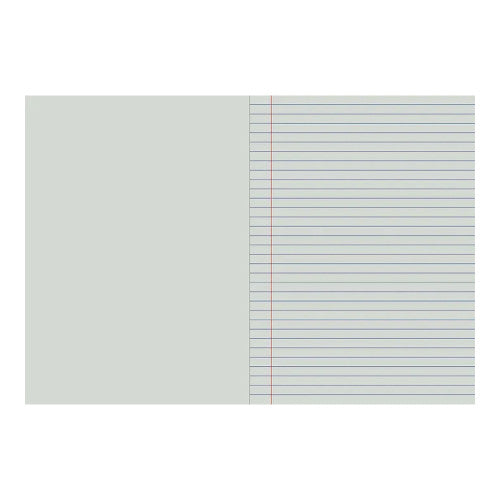Splash Education Play Book 330 x 240mm 64 Page Plain Plus 10mm Solid Ruled with Red Margin Pack of 10
