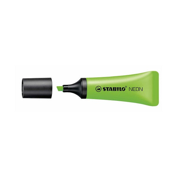 Stabilo Neon Highlighter Green Box of 10