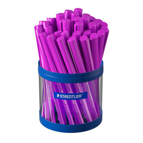 Staedtler Stick 432 Triangular Ballpoint Pen Medium Violet Cup 40 43235M-6KP