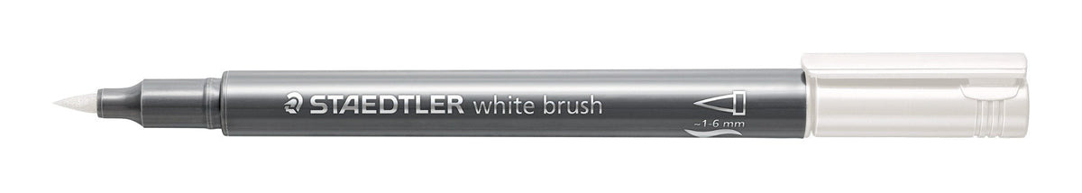 Staedtler Metallic Brush Marker White Box 10 8321-0